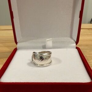 Peruvian Silver Textured Band Ring – Size 7, NWOT